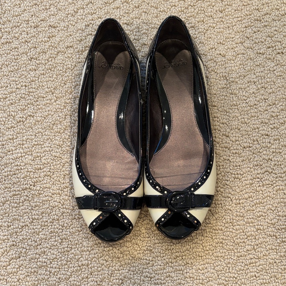 Joan & David Black and Cream Flats